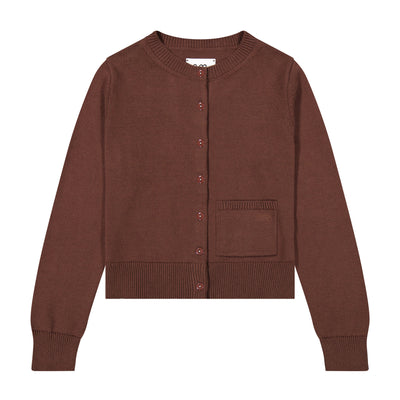 Cotton Cardigan - Brown