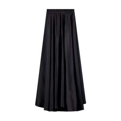 Maxi Circle Silky Skirt - Black