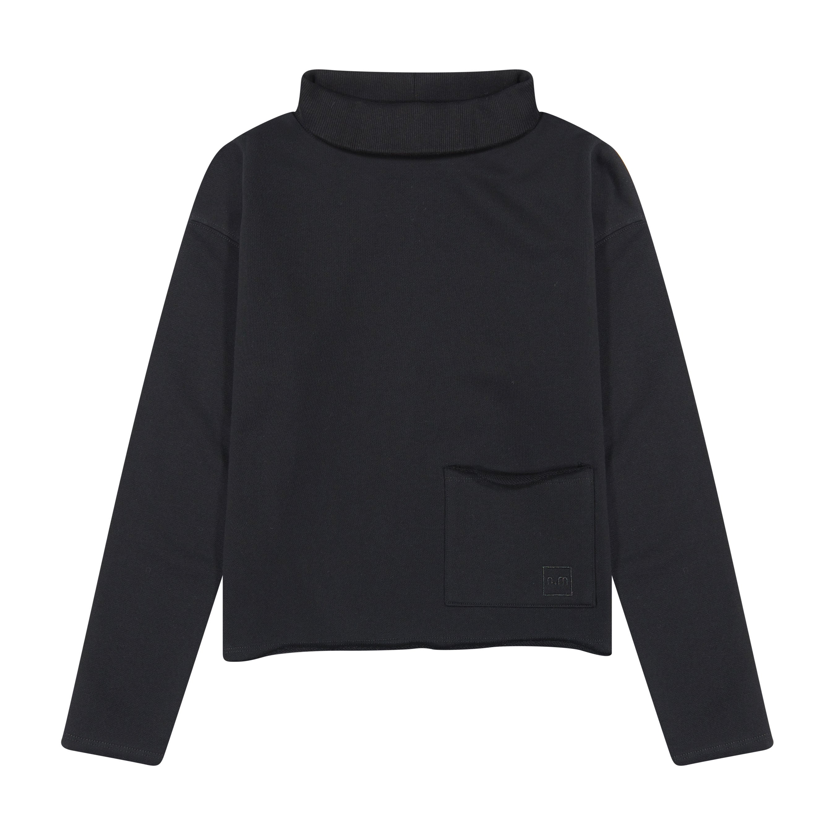 Sweater With Mock Neck - Black