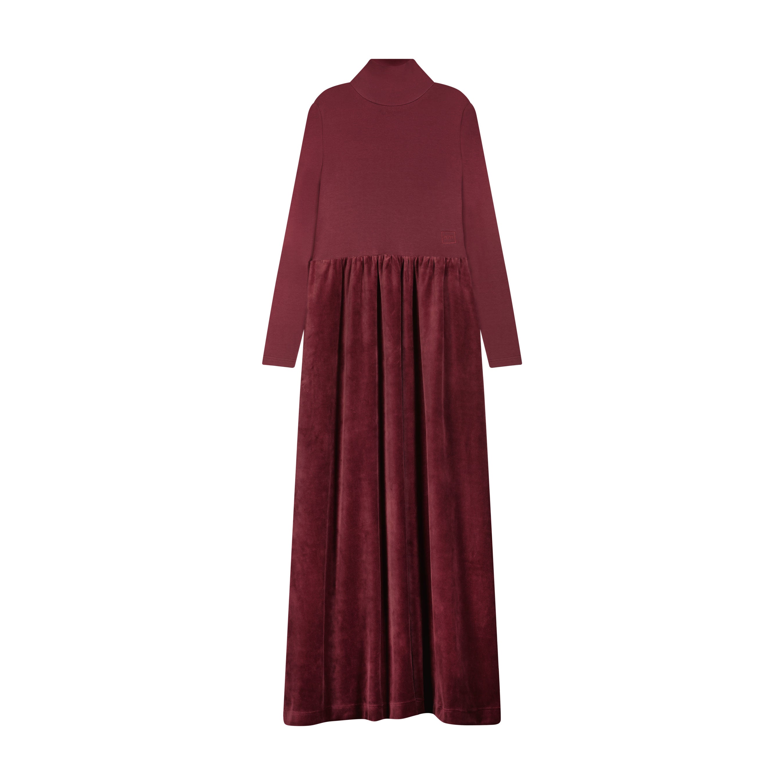Jersey Top And Velour Bottom Maxi - PLUM