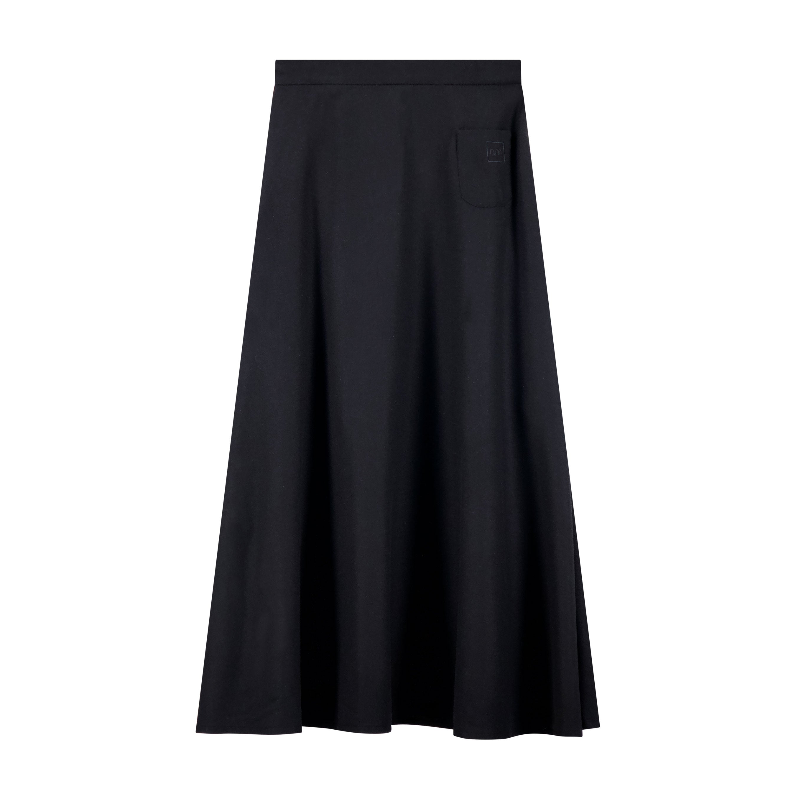Wool Circle Skirt - Black