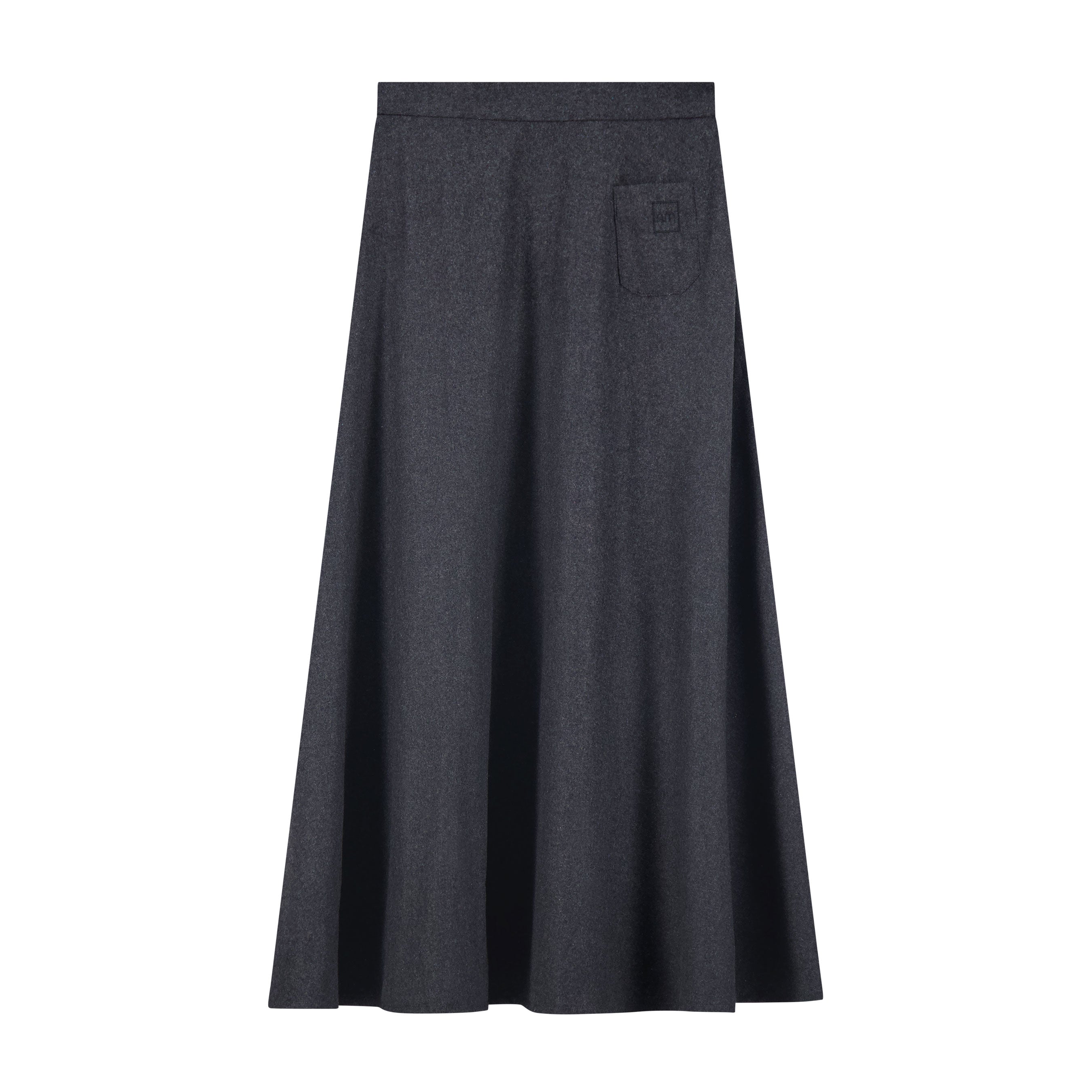Wool Circle Skirt - Grey