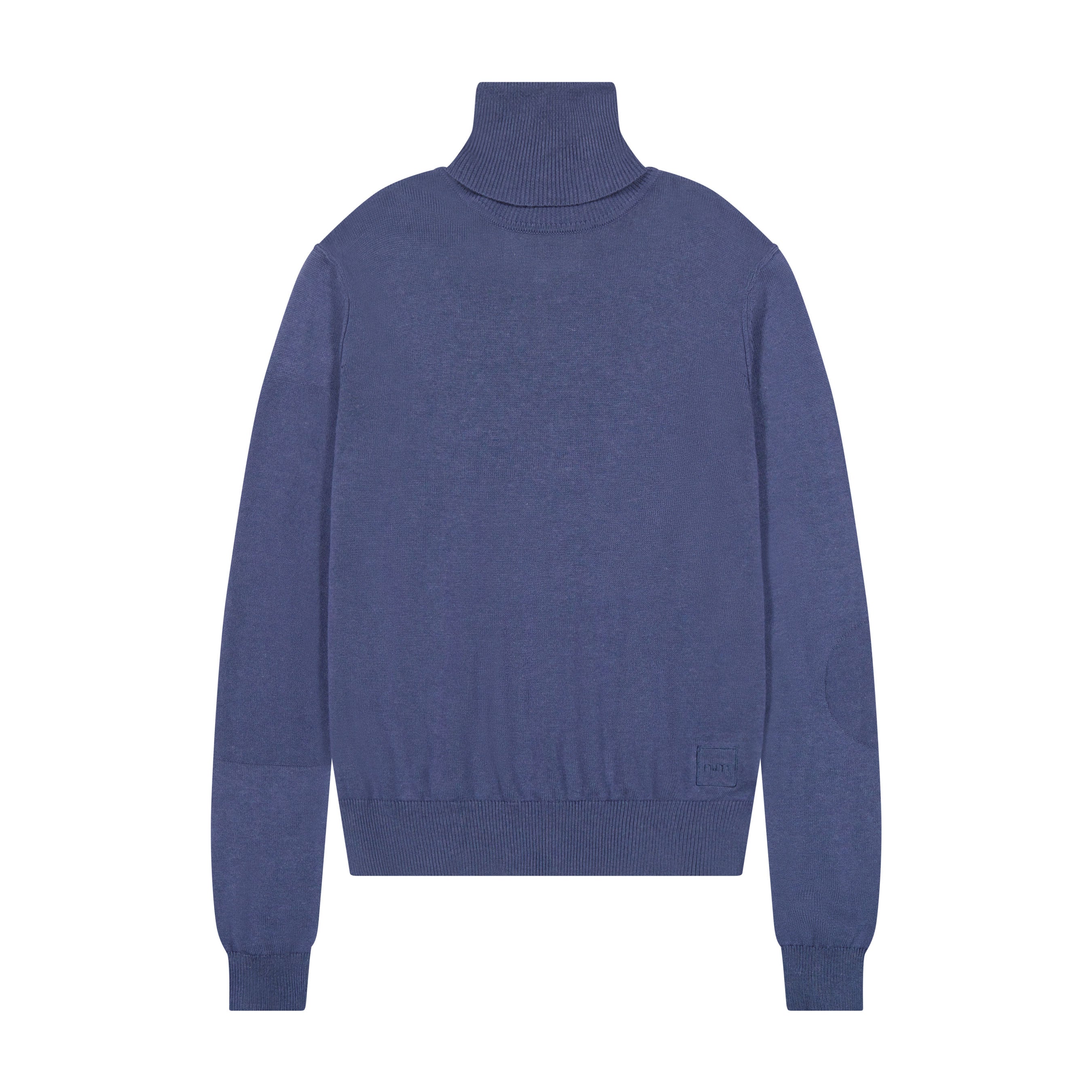 Knit Turtleneck Sweater - Blue