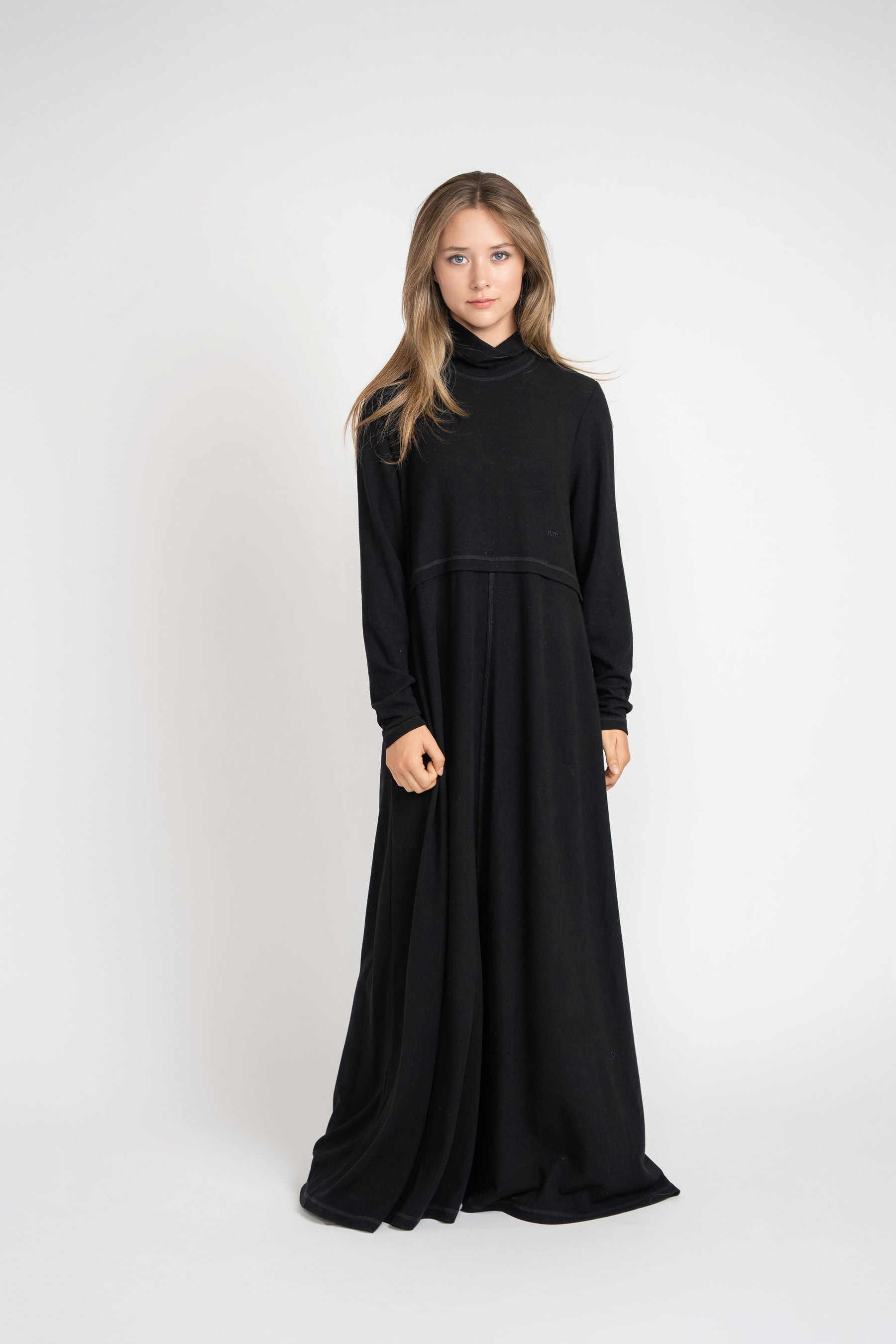 Jersey Long Sleeve Maxi - Black