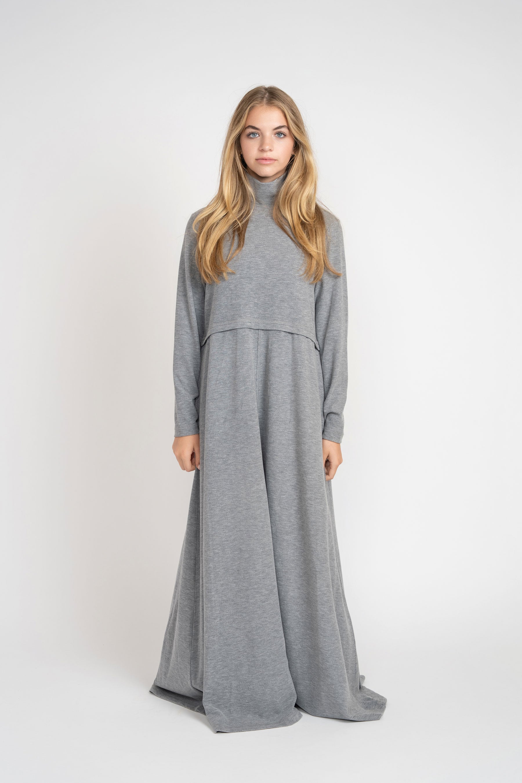Jersey Long Sleeve Maxi - Grey