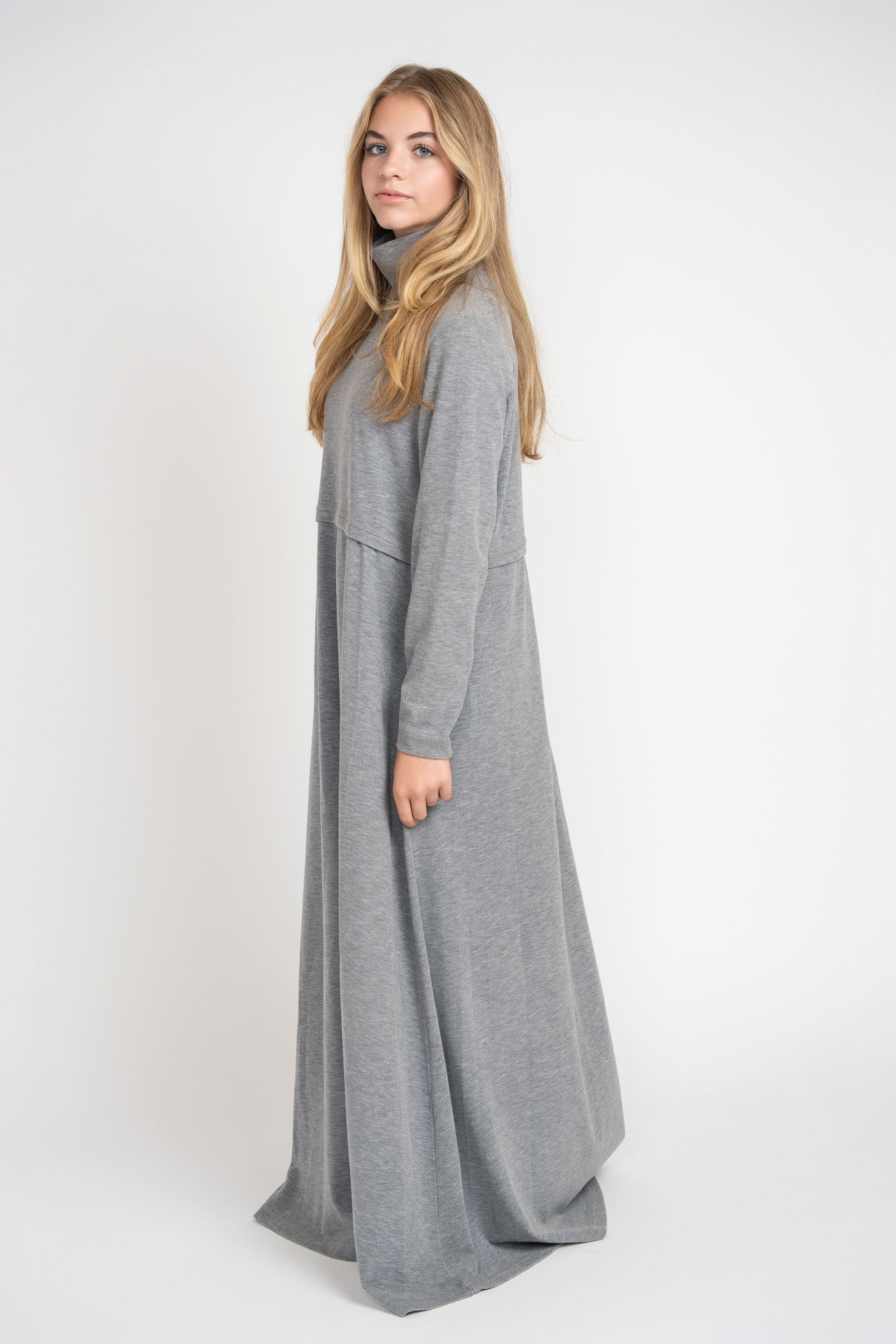 Jersey Long Sleeve Maxi - Grey