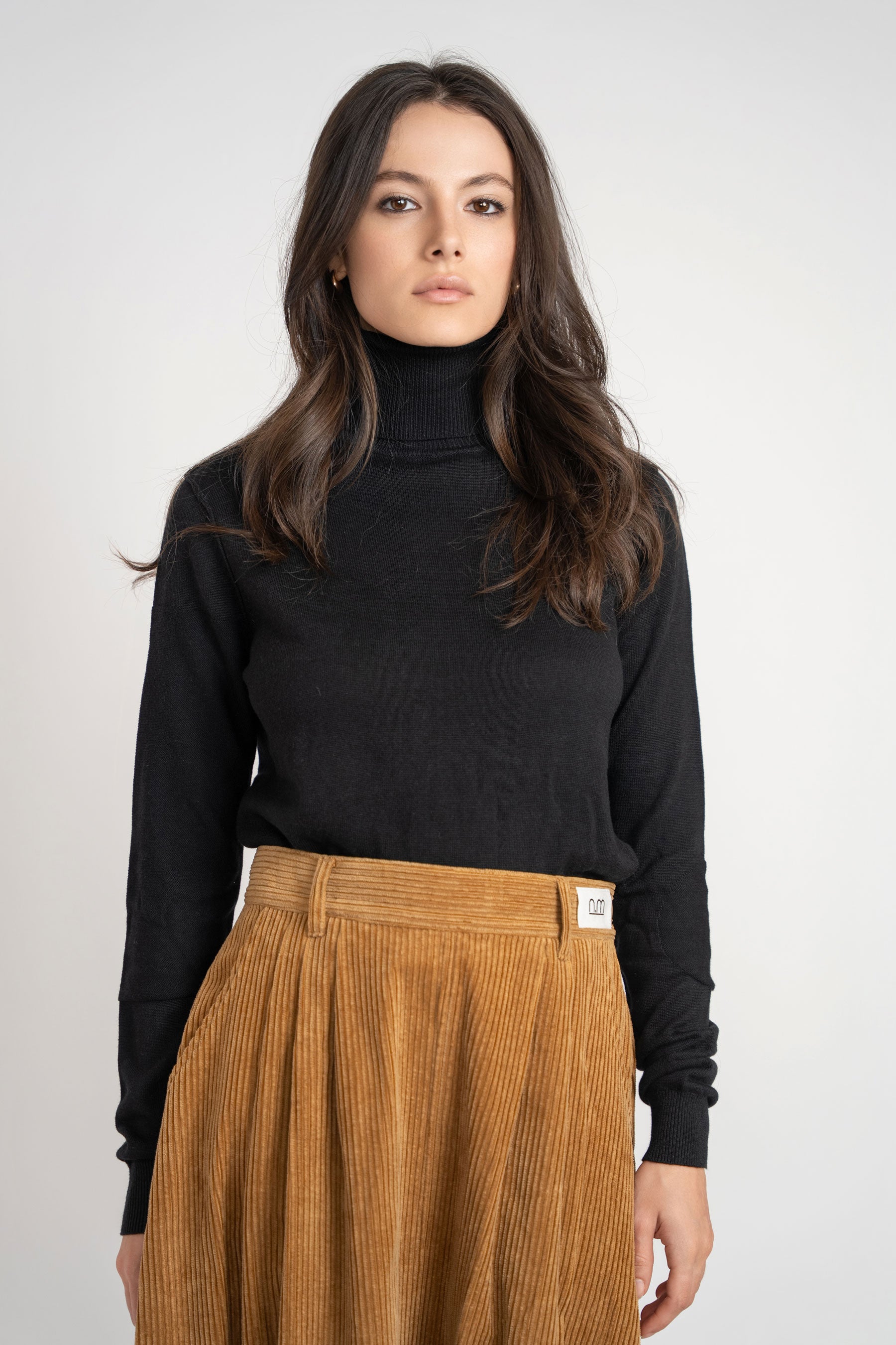 Knit Turtleneck Sweater - Black