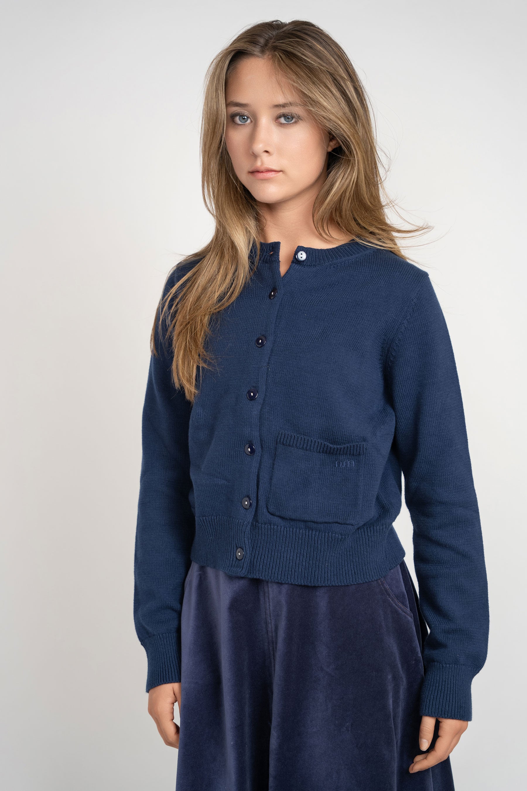 Cotton Cardigan - Blue