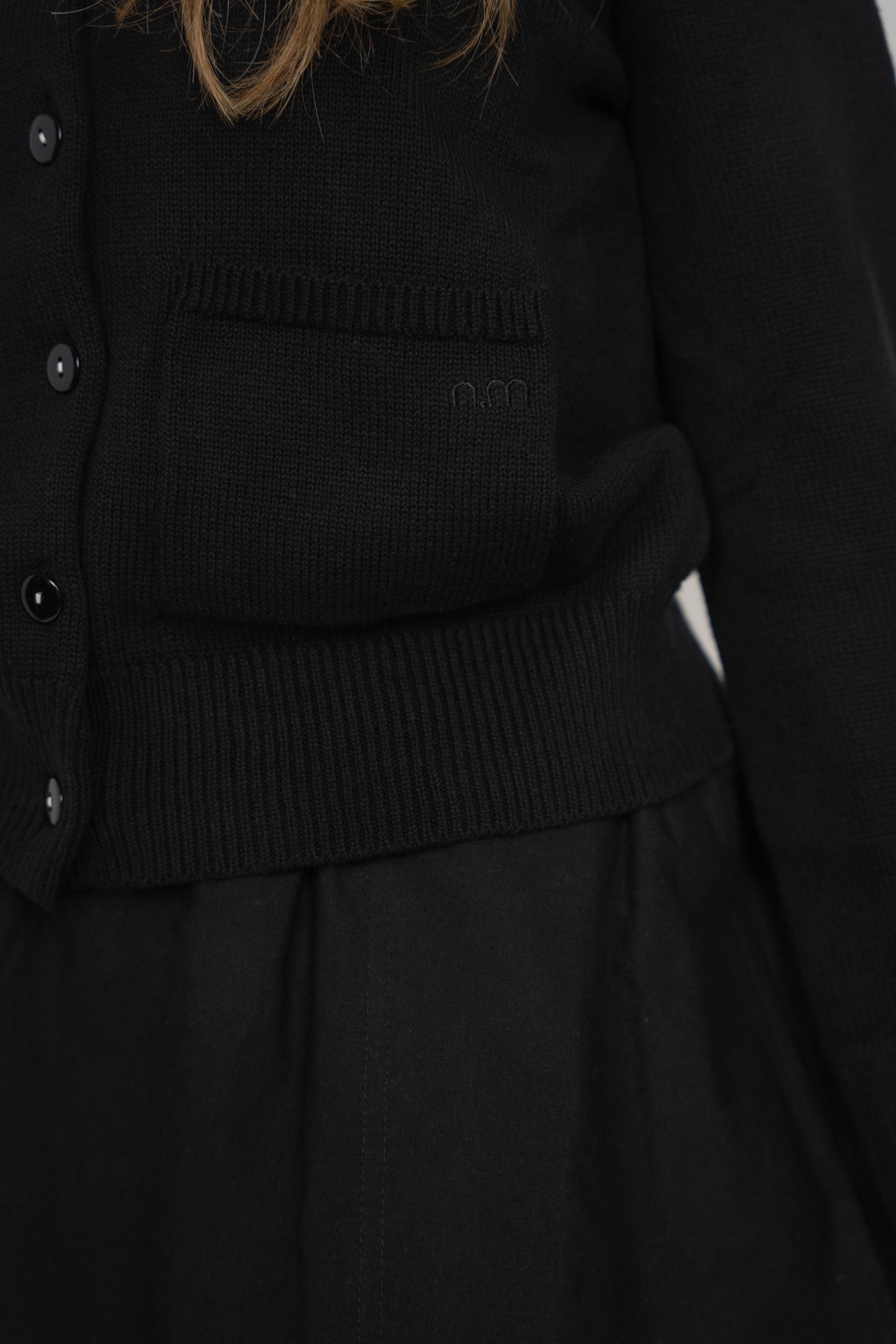 Cotton Cardigan - Black