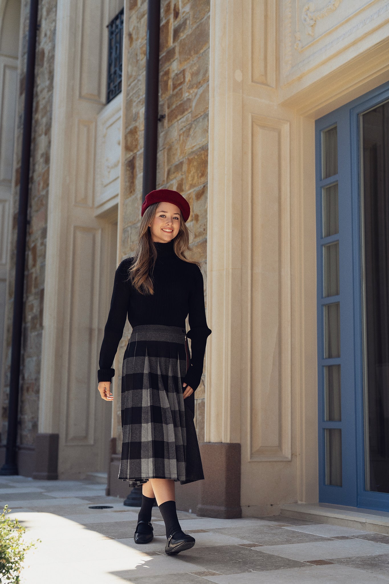Ribbed Knit Turtleneck - Black