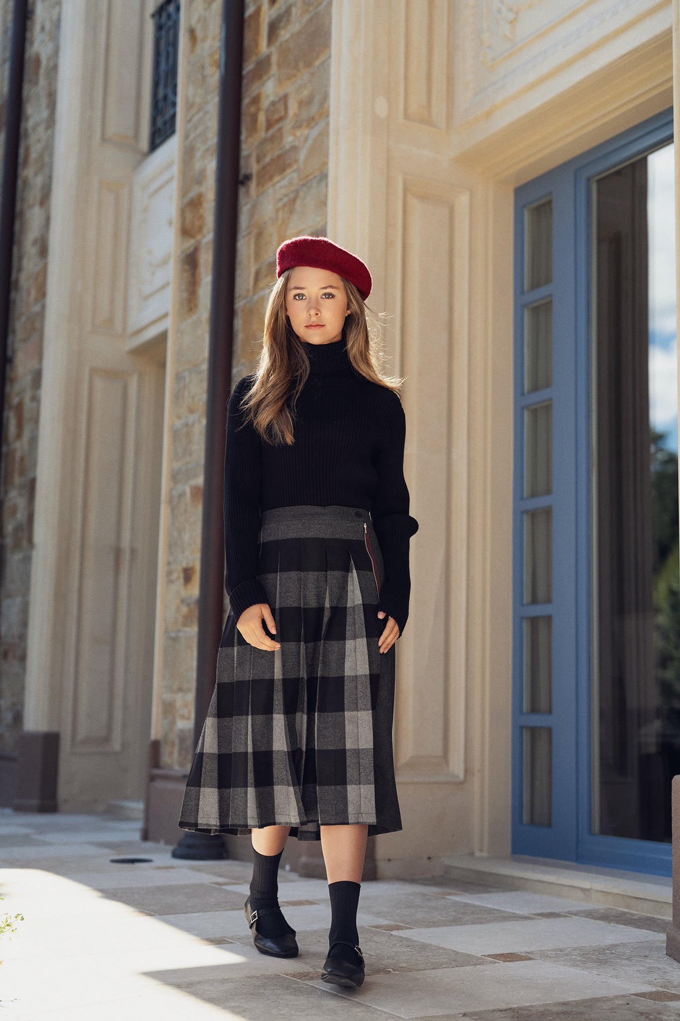 Ribbed Knit Turtleneck - Black