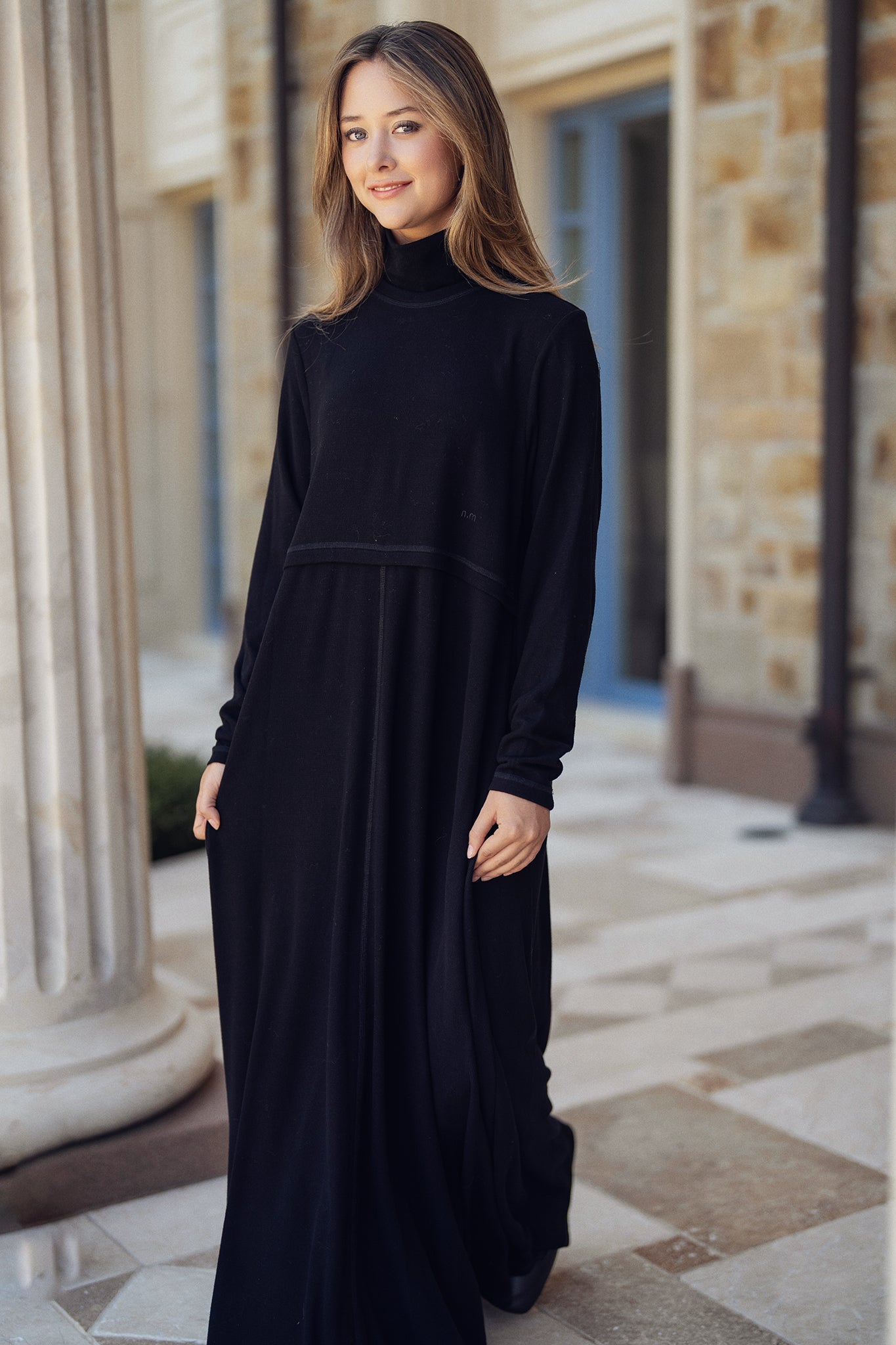 Jersey Long Sleeve Maxi - Black