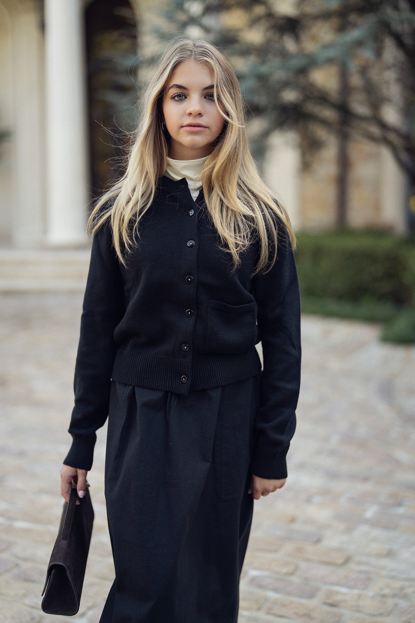 Cotton Cardigan - Black